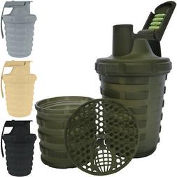 Grenade 20 oz. Shaker Blender Mixer Bottle with 600ml Protei