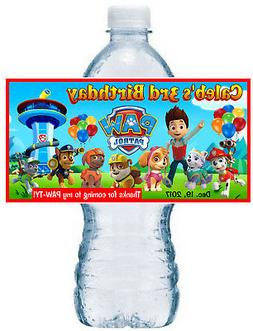 20 ~ PAW PATROL BIRTHDAY PARTY FAVORS WATER BOTTLE LABELS ~ 