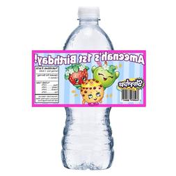 20 SHOPKINS PERSONALIZED BIRTHDAY PARTY FAVORS WATER BOTTLE 