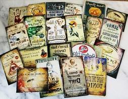 21 Halloween Vintage prim Witch Apothecary potion bottle Lab