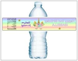 21 UNICORN WATERPROOF Birthday Water Bottle Label Personaliz
