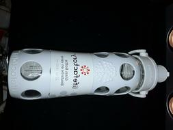 Lifefactory 22 oz Glass Water Bottle with Classic Cap and Si