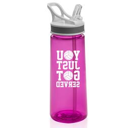 22 oz Sports Water Bottle With Straw You Just Got Served Vol