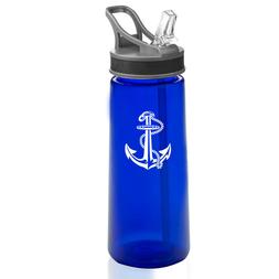 22 oz Sports Water Bottle With Straw Anchor With Rope