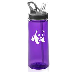 22 oz Sports Water Bottle With Straw Baby Panda