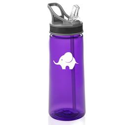 22 oz Sports Water Bottle With Straw Baby Elephant