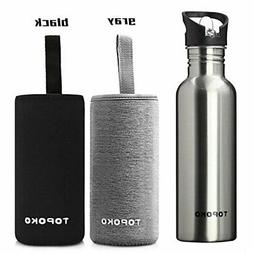 TOPOKO 25 Oz Single Wall Uninsulated Steel Water Bottle 