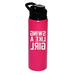 25oz Aluminum Sports Water Bottle Swing Like A Girl Golf Sof
