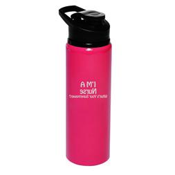 25oz Aluminum Sports Water Bottle Travel Nurse Super Power