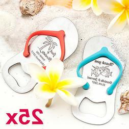 25x Personalised Favours Wedding Jandal Flip Flop Bottle Ope