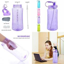 2L LARGE Capacity Sports Water Bottle 2 Liter 68 Oz Wide Mou