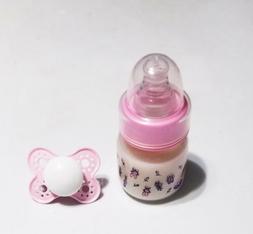 2oz Reborn Baby Formula Bottle w/NO HOLE NIPPLE & Reversible