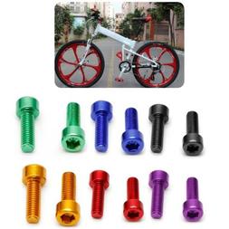 2Pcs Bike Water Bottle Cage Bolts Aluminium Alloy Hex Tappin