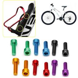 2Pcs Bike Water Bottle Cage Bolts M5*15MM Aluminium Alloy He