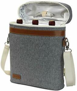 3 bottle insulated Wine Tote Personalized Wine Carrier Bag T