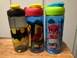 3 NEW Zak boys design water bottle 16 oz BPA freeBatman Spid