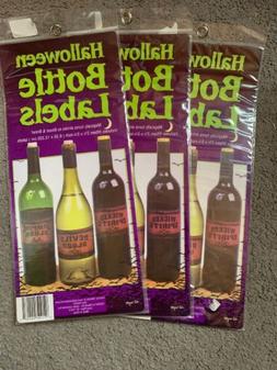  Packs Of 15 Halloween Bottle Labels In Packages