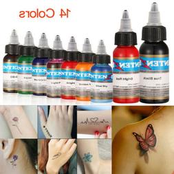 30ml/bottle Professional Tattoo Ink Monochrome 14 Colors Dur
