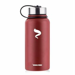 30oz, Stainless Steel Insulated Water Bottle - Wide Mouth Le