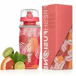 Fresh Fusions 32 oz Fruit Infuser Water Bottle with Insulate