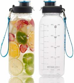 BOTTLED JOY 32oz Water Bottle Motivational Time Marker Remin
