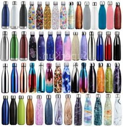 Simple Wave Water Bottle Vacuum Insulated Double Wall Stainl