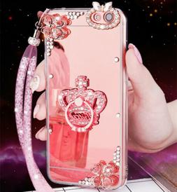 3D Girls' Mirror Bling Diamond Rhinestone Ring Kickstand Pho
