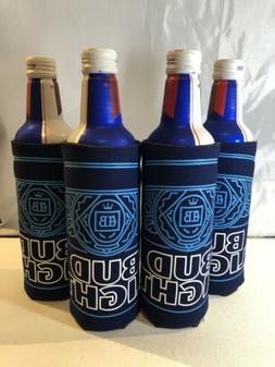 4 Aluminum Slim Bottle or Can Bud light  Coozie Koozie Set
