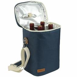 4 Bottle Insulated Wine Tote Personalized Wine Carrier Bag T