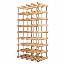 40 Bottle Wood Wine Rack 5 Tier Storage Shelves Display Kitc