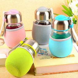 400ml Portable Drink Cup Mug With Tea Filter  Travel Glass W