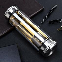 400ml Water Glass Bottle Tumbler Stainless Steel Tea Infuser