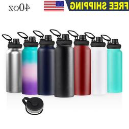 40oz Water Bottle Stainless Steel Vacuum Double Wall Insulat