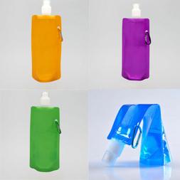 480ML Reusable Foldable Bottle Water Ice Bag Durable Squeeze
