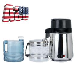 4L 750W Pure Water Distiller Filter Stainless Steel Water Di