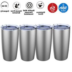 4pc 20oz Stainless Steel Tumbler Double Wall nsulation Sport