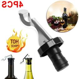 4pcs Wine Bottle Stoppers Vacuum Saver Sealer Plug Preserver