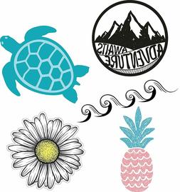 5 Big PCS Cute & Trendy Laptop/Water Bottle Sticker Pack for