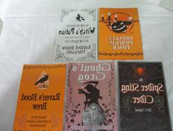 5 Count Bottle Labels for Halloween Party Home decor,  Ghoul