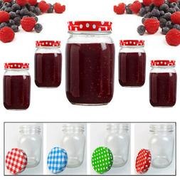 5 Lot Clear Mason Jars 18oz Glass W Lids Jelly Bridal Cannin