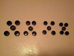 5 NEW BOSTON ROUND GLASS BOTTLE JAR Phenolic Caps fit 1/2,1,