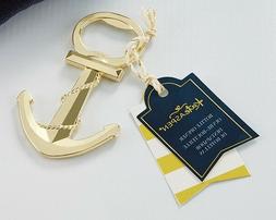 50 Gold Metal Nautical Anchor Bottle Opener Wedding Bridal S