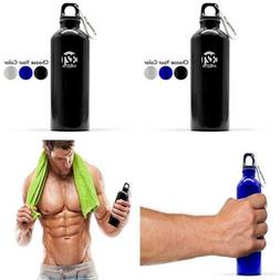 500 Ml 16.9 Fluid OZ Aluminum Water Bottle BLACK 0 FREE SHIP