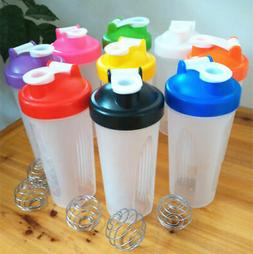 600ml BPAfree Shake Protein Blender Shaker Cup Plastic Drink