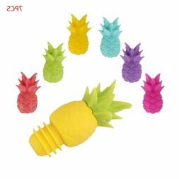 7pcs/set Silicone Pineapple Wine Bottle Stopper Kitchen Bar 