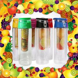 800mL Fruit Water Bottle Sports Infuser Infusion BPA Free De