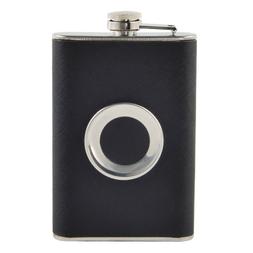 8oz Collapsible Bottle Telescopic Cup Stainless Steel Hip Fl