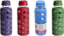 Lifefactory 9-Ounce BPA-Free Kids Glass Water Bottle with Fl