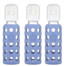 Lifefactory 9oz. Blueberry Glass Baby Bottle, 3-Pack