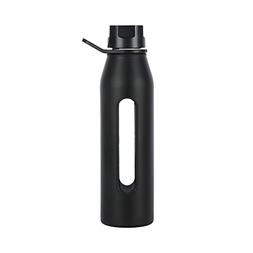 Takeya Classic Glass Water Bottle with Silicone Sleeve and T